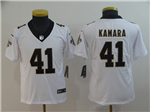 New Orleans Saints #41 Alvin Kamara Youth White Vapor Limited Jersey