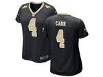 New Orleans Saints #4 Derek Carr Women's Black Vapor Limited Jersey