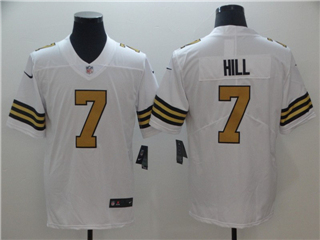 New Orleans Saints #7 Taysom Hill White Color Rush Limited Jersey
