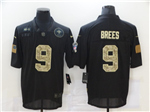 New Orleans Saints #9 Drew Brees 2020 Black Camo Salute To Service Limited Jersey