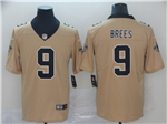 New Orleans Saints #9 Drew Brees Gold Inverted Limited Jersey