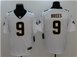 New Orleans Saints #9 Drew Brees White Vapor Limited Jersey