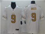 New Orleans Saints #9 Drew Brees White Team Logos Fashion Limited Jersey
