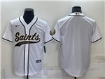 New Orleans Saints White Baseball Cool Base Team Jersey