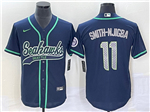 Seattle Seahawks #11 Jaxon Smith-Njigba Navy Baseball Jersey