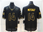 Seattle Seahawks #14 DK Metcalf 2020 Black Gold Salute To Service Limited Jersey