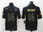 Seattle Seahawks #14 DK Metcalf 2020 Black Salute To Service Limited Jersey
