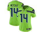 Seattle Seahawks #14 DK Metcalf Women's Green Color Rush Limited Jersey
