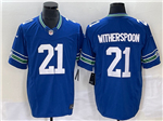 Seattle Seahawks #21 Devon Witherspoon Royal Throwback Vapor F.U.S.E. Limited Jersey