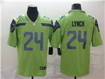 Seattle Seahawks #24 Marshawn Lynch Green Color Rush Limited Jersey