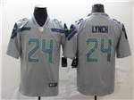 Seattle Seahawks #24 Marshawn Lynch Gray Vapor Limited Jersey