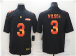 Seattle Seahawks #3 Russell Wilson Black Colorful Fashion Limited Jersey