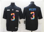 Seattle Seahawks #3 Russell Wilson Black Rainbow Vapor Limited Jersey