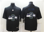 Seattle Seahawks #3 Russell Wilson Black Shadow Logo Limited Jersey