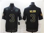 Seattle Seahawks #3 Russell Wilson 2020 Black Salute To Service Limited Jersey