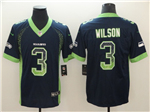 Seattle Seahawks #3 Russell Wilson Navy Drift Fashion Limited Jersey
