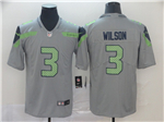 Seattle Seahawks #3 Russell Wilson Gray Inverted Limited Jersey