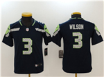 Seattle Seahawks #3 Russell Wilson Youth Navy Blue Vapor Limited Jersey