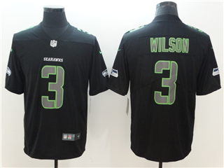 Seattle Seahawks #3 Russell Wilson Black Vapor Impact Limited Jersey
