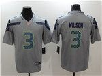 Seattle Seahawks #3 Russell Wilson Gray Vapor Limited Jersey