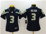 Seattle Seahawks #3 Russell Wilson Women's Navy Blue Vapor Limited Jersey