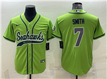 Seattle Seahawks #7 Geno Smith Gray Baseball Cool Base Jersey