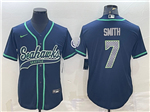 Seattle Seahawks #7 Geno Smith Navy Baseball Cool Base Jersey
