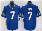 Seattle Seahawks #7 Geno Smith Royal Throwback Vapor F.U.S.E. Limited Jersey