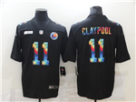Pittsburgh Steelers #11 Chase Claypool Black Rainbow Vapor Limited Jersey