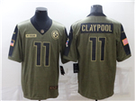 Pittsburgh Steelers #11 Chase Claypool 2021 Olive Salute To Service Limited Jersey
