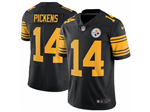 Pittsburgh Steelers #14 George Pickens Black Color Rush Limited Jersey