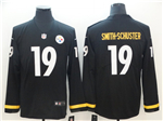 Pittsburgh Steelers #19 JuJu Smith-Schuster Black Therma Long Sleeve Jersey