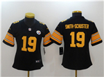 Pittsburgh Steelers #19 JuJu Smith-Schuster Women's Black Color Rush Jersey