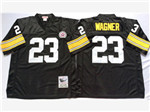 Pittsburgh Steelers #23 Mike Wagner 1975 Throwback Black Jersey