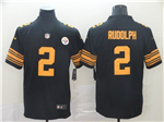 Pittsburgh Steelers #2 Mason Rudolph Black Color Rush Limited Jersey