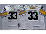 Pittsburgh Steelers #33 Merril Hoge Throwback White Jersey