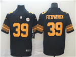 Pittsburgh Steelers #39 Minkah Fitzpatrick Black Color Rush Limited Jersey