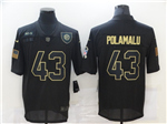 Pittsburgh Steelers #43 Troy Polamalu 2020 Black Salute To Service Limited Jersey