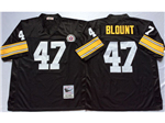 Pittsburgh Steelers #47 Mel Blount 1975 Throwback Black Jersey