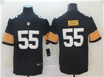 Pittsburgh Steelers #55 Devin Bush Alternate Black Vapor Limited Jersey