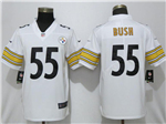 Pittsburgh Steelers #55 Devin Bush White Vapor Limited Jersey