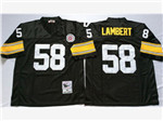 Pittsburgh Steelers #58 Jack Lambert 1975 Throwback Black Jersey