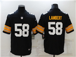 Pittsburgh Steelers #58 Jack Lambert Alternate Black Vapor Limited Jersey