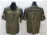 Pittsburgh Steelers #7 Ben Roethlisberger 2021 Olive Salute To Service Limited Jersey