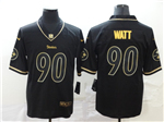Pittsburgh Steelers #90 T.J. Watt Black Gold Vapor Limited Jersey
