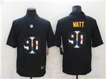 Pittsburgh Steelers #90 T.J. Watt Black Shadow Logo Limited Jersey