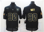 Pittsburgh Steelers #90 T.J. Watt 2020 Black Salute To Service Limited Jersey