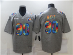 Pittsburgh Steelers #90 T.J. Watt Gray Rainbow Vapor Limited Jersey