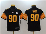 Pittsburgh Steelers #90 T.J. Watt Youth Black Color Rush Jersey