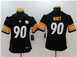 Pittsburgh Steelers #90 T.J. Watt Women's Black Vapor Limited Jersey